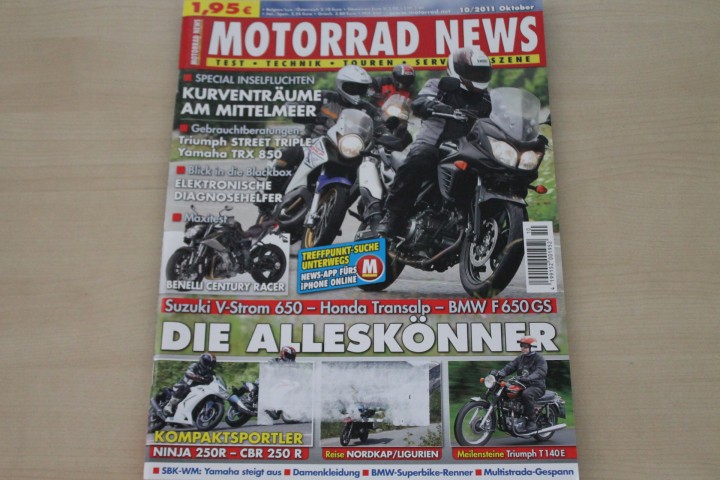 Deckblatt Motorrad News (10/2011)
